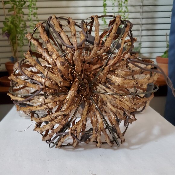 Lighted Grapevine Pumpkin – Autumn, Fall Harvest Décor - Picture 8 of 10